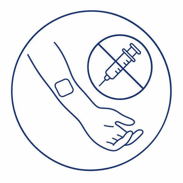 Non-invasive wearable patch icon