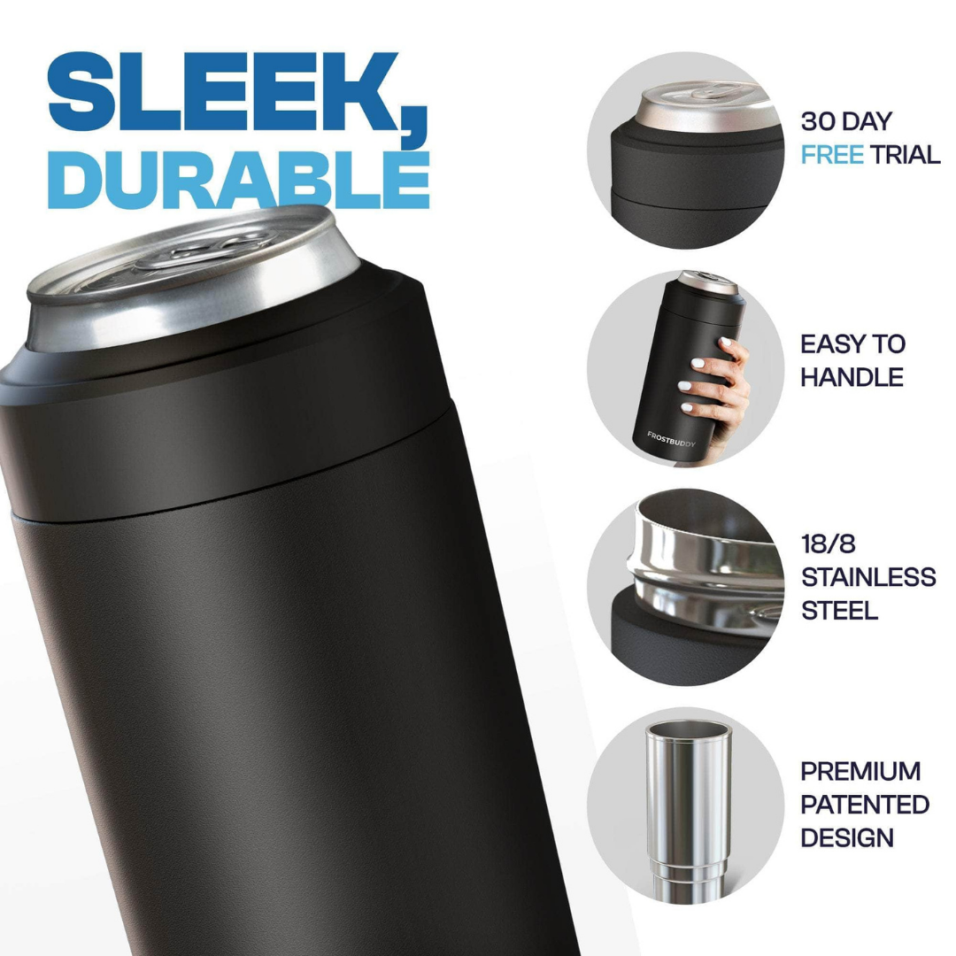 Universal Can Cooler - Fits All Sizes - Insulated Stainless Steel