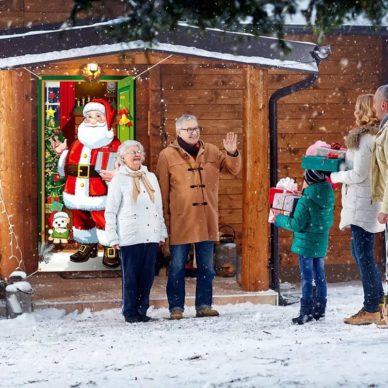 2025 Christmas And Halloween Front Door Decoration