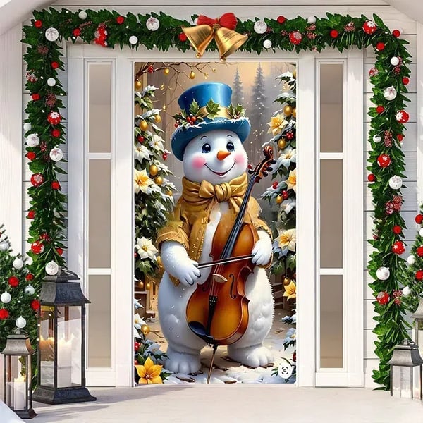 2025 Christmas And Halloween Front Door Decoration